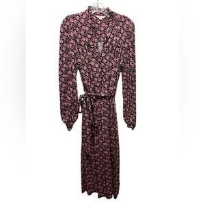 Boden Floral Long Sleeve Midi Dress. Size 8.